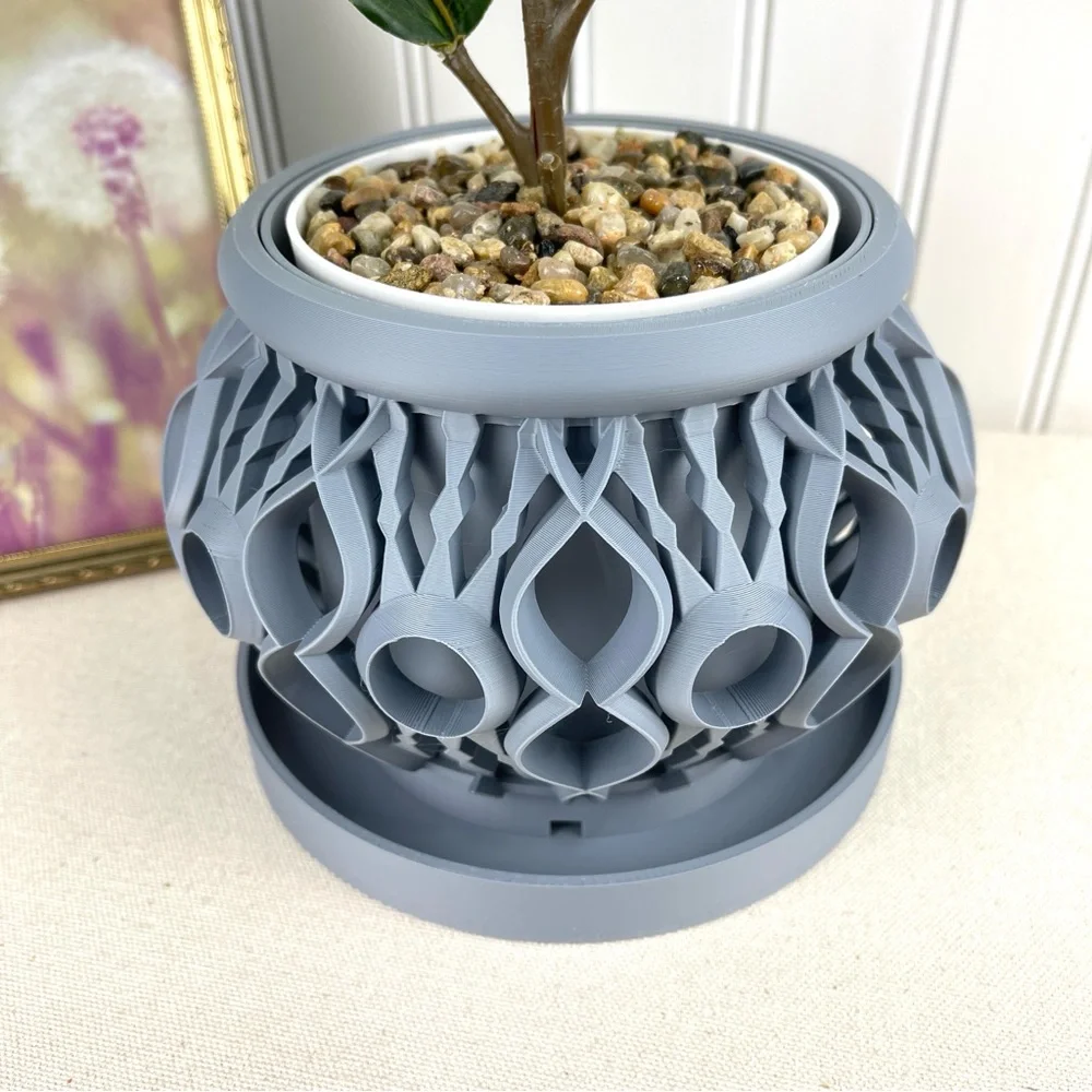The Lyren Planter Pot & Orchid Pot Hybrid, Orchid Planter with Flower Pot